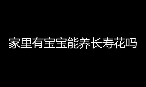 家里有宝宝能养长寿花吗？长寿花的养殖方法